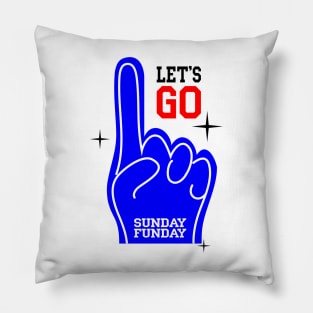 Footbal cheers finger sign Pillow