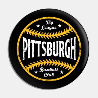 Pittsburgh Retro Big League Baseball - White Pin