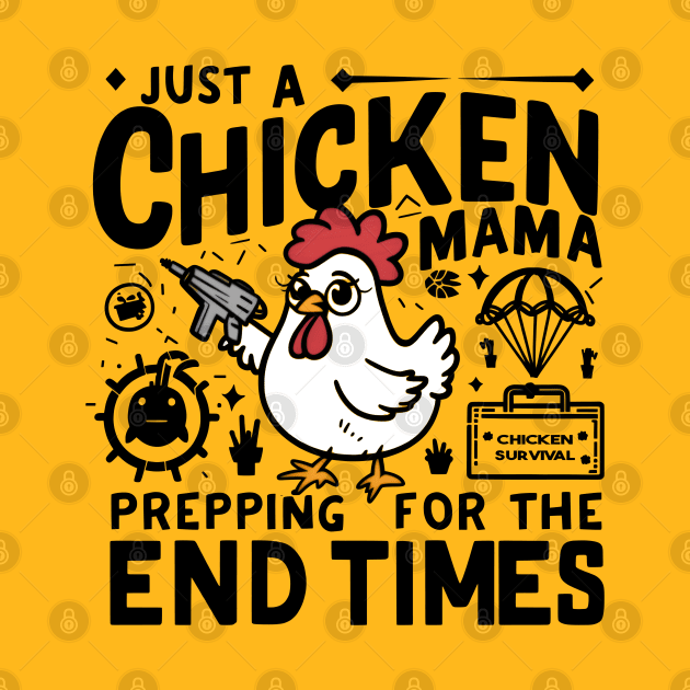 Humorous Chicken Prepper Survivalist Image by Reformed Fire