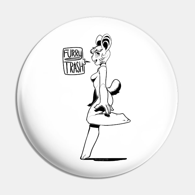 Fur trash Pin by Merriberry