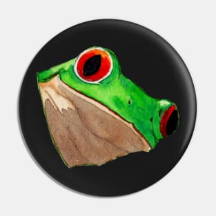 Green and red frog "HELLO" v2 Pin