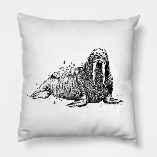 Walrus Pillow by iksill