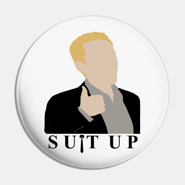 HIMYM "SUIT UP" - Barney Stinson Minimalist Pin by tytybydesign