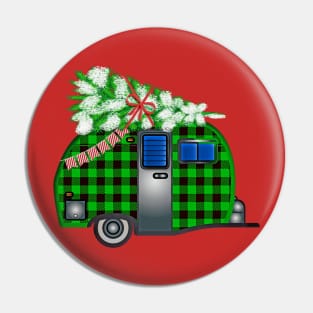 Christmas Time Trailer & Tree Pin