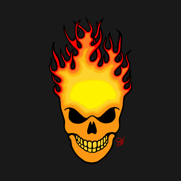 Skull on Fire by artbydesign