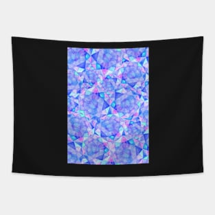 Blue Geometric Pattern Tapestry