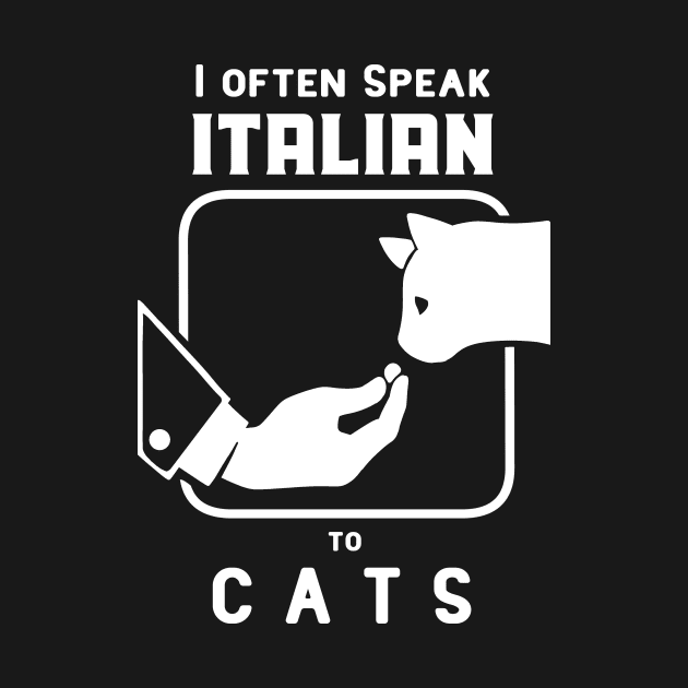 Funny Italian hand gesture and a cat by croquis design