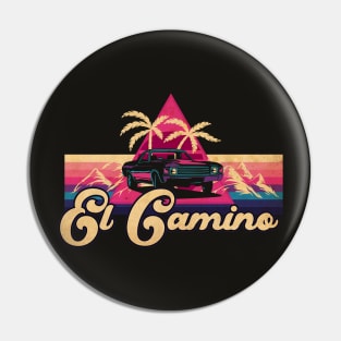 El Camino Vaporwave Pin