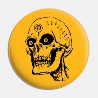 Skull 8 Ball Eyes Pin