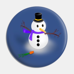 Christmas Snowman & Carrot Pin