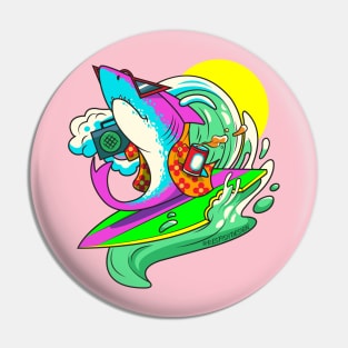 Radical Shark Dude Pin