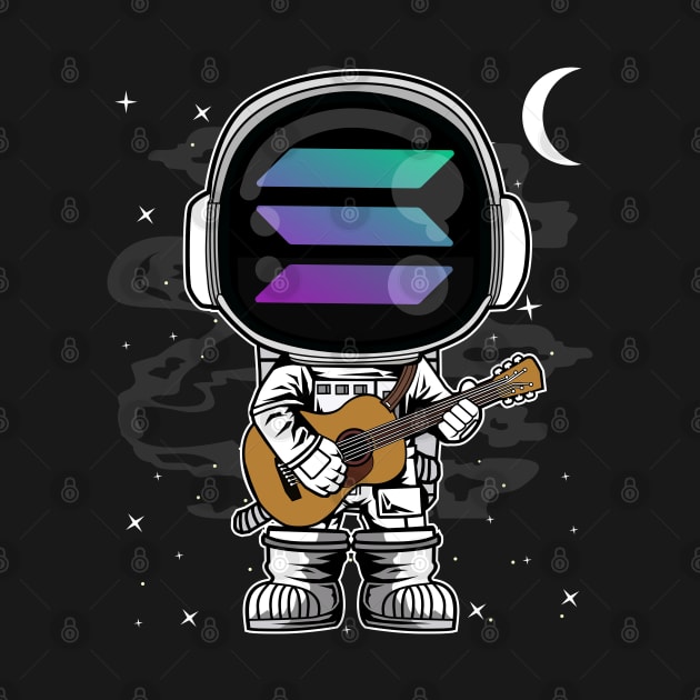 Astronaut Guitar Solana SOL Coin To The Moon Crypto Token Cryptocurrency Blockchain Wallet Birthday Gift For Men Women Kids by Thingking About