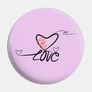 heart love text design line art Pin