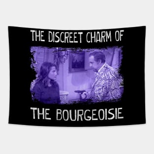 Avant-Garde Elegance THE DISCREET CHARM OF Characters on Stylish Tees Tapestry