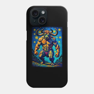 Minotaur in starry night Phone Case