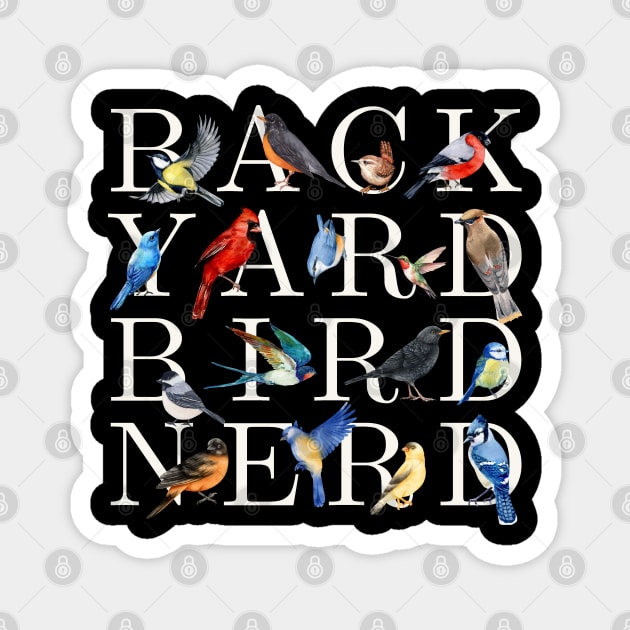 Back Yard Bird Nerd Magnet by Uncle Chris Designs