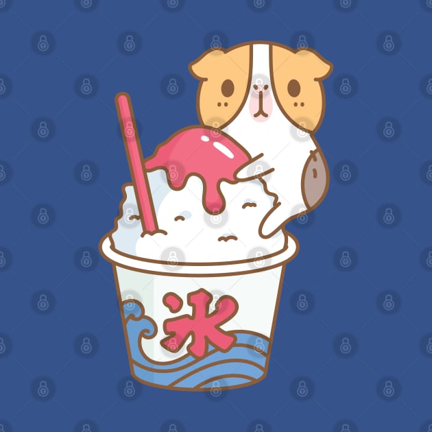 Guinea pig with kakigori Japanese shaved ice by Noristudio