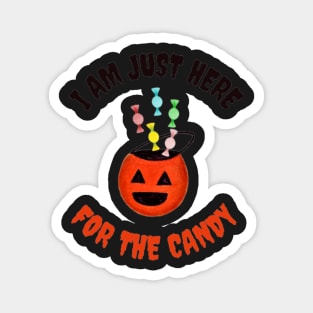 I Am Just Here For the Candy Card, Funny Halloween Gift Idea (Portrait) Magnet