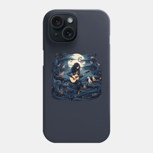 Guitarist with Birds Serene Music Harmony Dream Phone Case