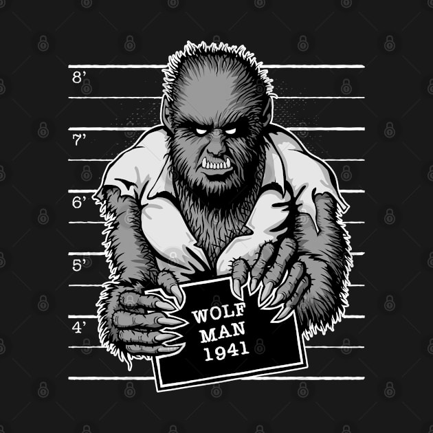 Wolf Man Werewolf Monster Mugshot by Grandeduc