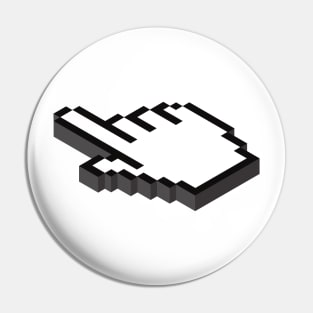 Isometric hand cursor clicking Pin