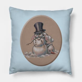 Snow Bunny Shenanigans Pillow