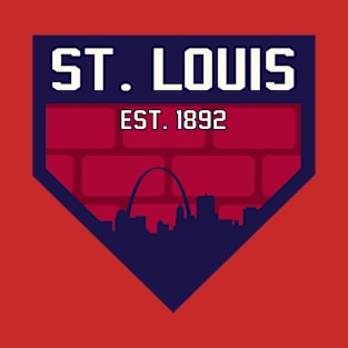 St Louis Home Plate Skyline T-Shirt