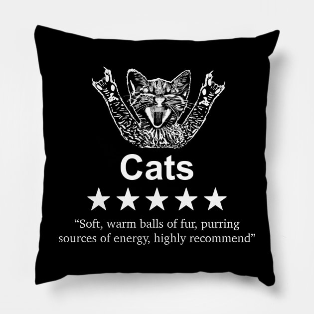 Cats 5 stars gift for cat people who love gatos Pillow by BrederWorks