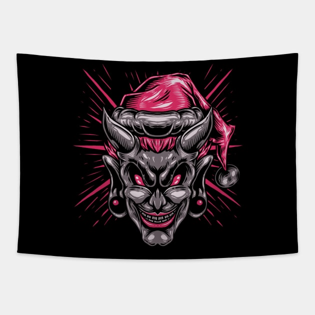 EVIL SANTA Tapestry by Tee Trends