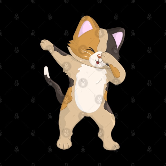 Cute Dabbing Cat Kitten Dab by HamilcArt