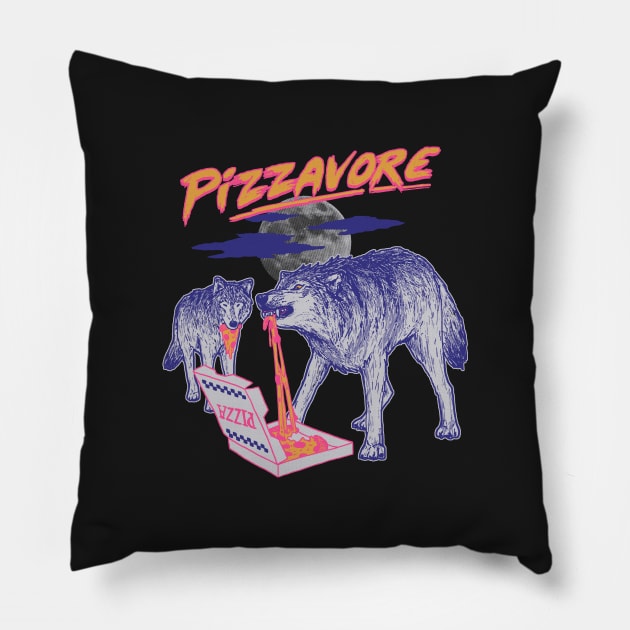 Pizzavore Pillow by Hillary White Rabbit