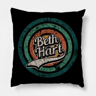 Beth Hart // Retro Circle Crack Vintage Pillow