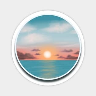 Beachy Sunset Magnet