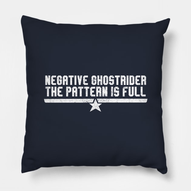 Negative Ghostrider the Pattern is Full Pillow by BodinStreet
