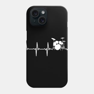 Drummer Heartbeat Gift For Drummers & Percussionists Phone Case