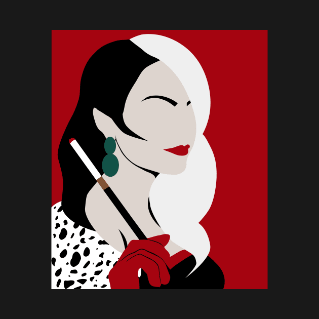 Minimalist Cruella De Vil by PaprikaPanda