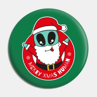 Alien Santa Claus Pin