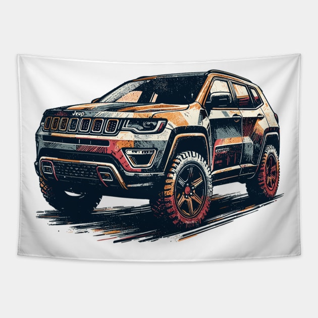 Jeep Compass Tapestry by Vehicles-Art