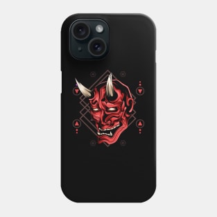 Oni Mask Japan Sacred Geometry Phone Case