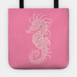 Intricate Pink Tribal Seahorse Design Tote