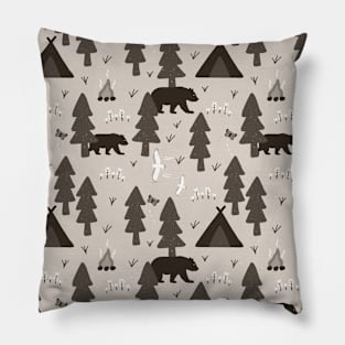 True North Pattern (Bark & Stone) Pillow