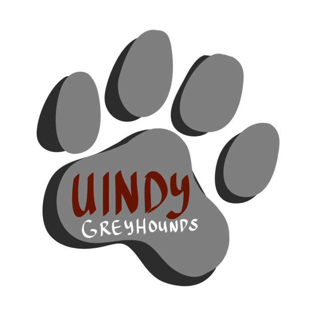 University of Indianapolis Greyhounds Paw Print by turbo-swift