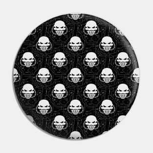 Cyber Skull Black Pin