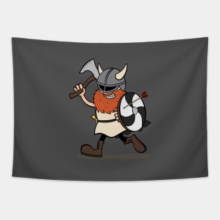 Viking Berserker Cartoon (Player 7 / grey) Tapestry