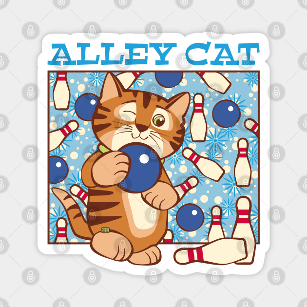 Bowling Alley Cat Bowling TeePublic