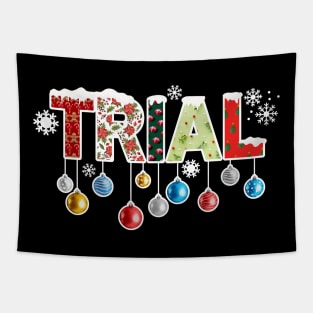 TRIAL Xmas for trialbike rider - snow bike sport christmas Tapestry