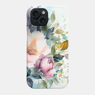 Watercolor flowers Phone Case