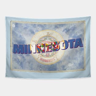 Minnesota vintage style retro souvenir Tapestry