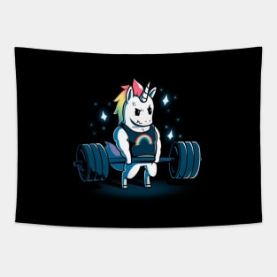 Cute Funny Cool Unicorn Gym Lover Body Building Fitness Workout Quote Animal Lover Artwork Tapestry