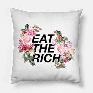 Eat The Rich Floral Pillow